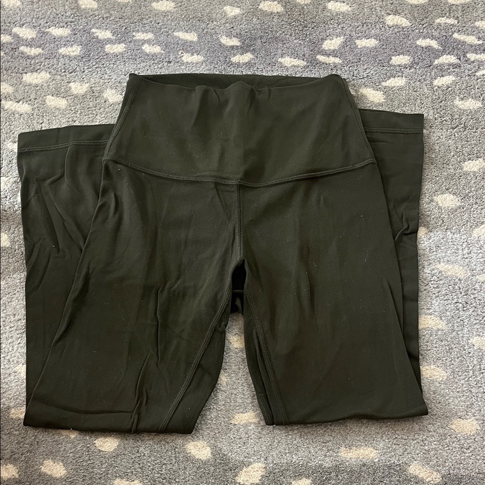 Lululemon High Rise Align Leggings 23inch inseam. Olive Green Color.